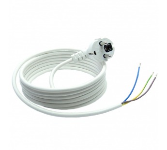 Шнур сетевой 3,0м ПВС 3*1мм2, белый#2141933