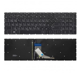 Клавиатура HP 470 G7 черная с подсветкой (белые клавиши)#1934943