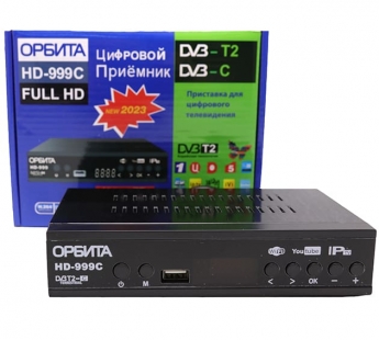 Цифровая ТВ приставка DVB-T2 Орбита T999 С + HD плеер#2000033