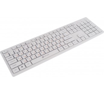 Клавиатура + мышь Оклик 240M клав:белый мышь:белый USB беспроводная slim Multimedia [23.01], шт#1833859