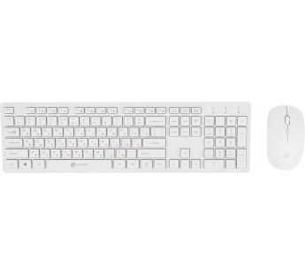 Клавиатура + мышь Оклик 240M клав:белый мышь:белый USB беспроводная slim Multimedia [23.01], шт#1833776