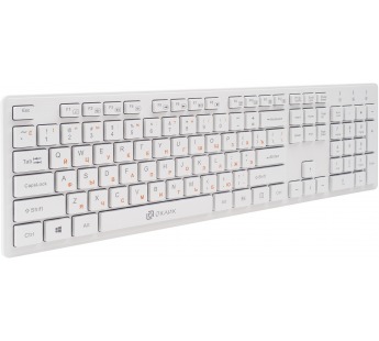 Клавиатура + мышь Оклик 240M клав:белый мышь:белый USB беспроводная slim Multimedia [23.01], шт#1833862