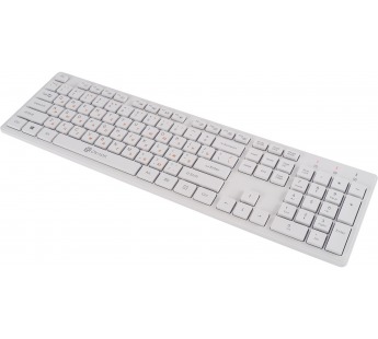Клавиатура + мышь Оклик 240M клав:белый мышь:белый USB беспроводная slim Multimedia [23.01], шт#1833860