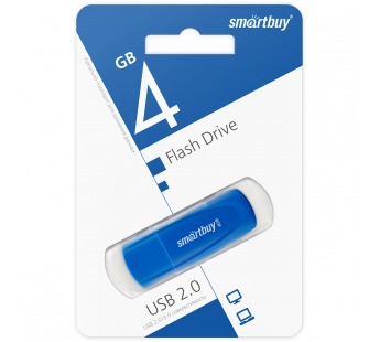 Флеш-накопитель USB 4GB Smart Buy Scout синий#1836300