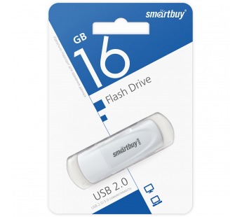 Флеш-накопитель USB 16GB Smart Buy Scout белый#1836310