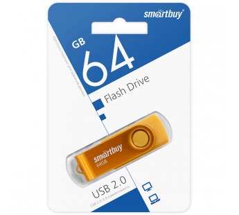 Флеш-накопитель USB 64GB Smart Buy Twist жёлтый#1836314