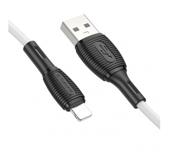 Кабель USB - Apple lightning BOROFONE BX86 (белый) 1м#1837084