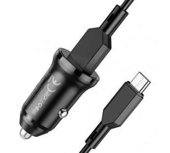 Автомобильное зарядное устройство USB Borofone BZ18 (18W, QC3.0, 1USB, кабель Type-C) Черный#1837052