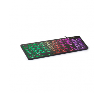 Клавиатура Perfeo "BRIGHT", GAME DESIGN, низкие кн.,подсветка, USB, чёрный#1861290