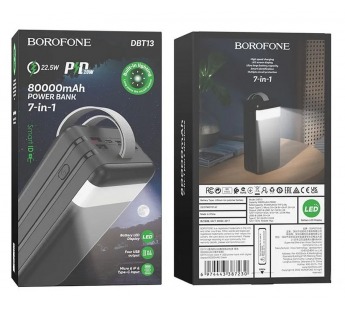 Портативный аккумулятор BOROFONE DBT13 80000 mAh PD 20W+QC3.0 (черный)#1846139