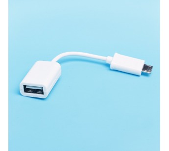 Кабель OTG - micro USB RockBox 10 см, белый#1941070