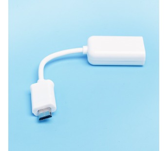 Кабель OTG - micro USB RockBox 10 см, белый#1941071