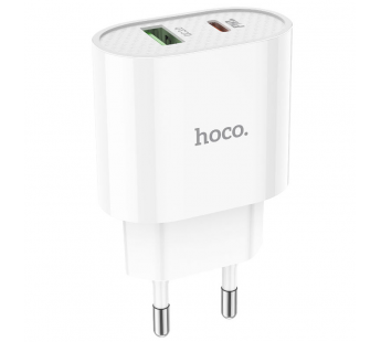 Адаптер Сетевой Hoco C95A PD QC3.0 USB/Type-C 3A/20W (white) (207585)#1839851