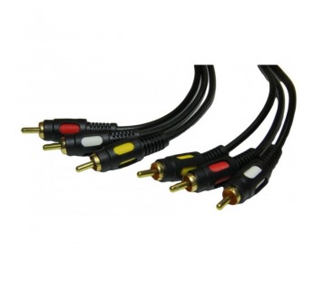 Шнур 3RCAшт. - шт.3RCA 3,0м Gold "Premier"#2041563