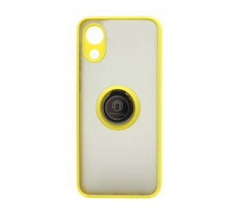 Чехол Shockproof Ring для Samsung Galaxy A03 Core (001) желто-черный#1850883