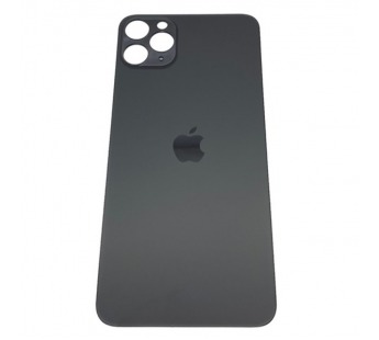 Задняя крышка iPhone 11 Pro Max (Оригинал c увел. вырезом) Черная#2068499