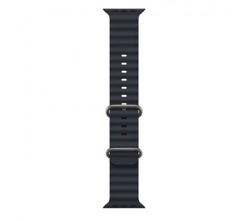 Силиконовый ремешок для часов Apple Watch 42/44/45/49 mm черный#1839810