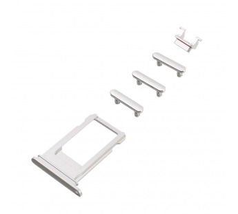 Набор iPhone 6 (4.7) Держатель сим серебро+толкатель кнопки громкости и блокировки                                                                      #2083075