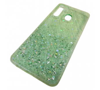 Чехол силикон-пластик Samsung A21 звездопад зеленый#2134492