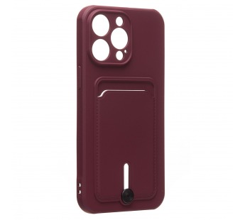 Чехол-накладка - SC304 с картхолдером для "Apple iPhone 14 Pro Max" (bordo) (214579)#1857484