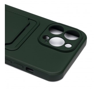 Чехол-накладка - SC304 с картхолдером для "Apple iPhone 14 Pro Max" (dark green) (214580)#1857474