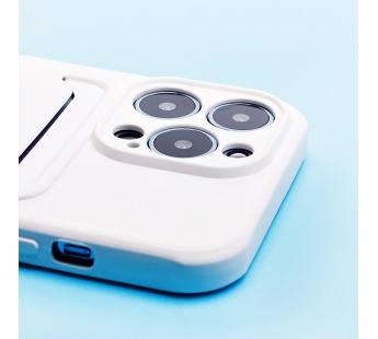 Чехол-накладка - SC304 с картхолдером для "Apple iPhone 14 Pro" (white) (214583)#2099187