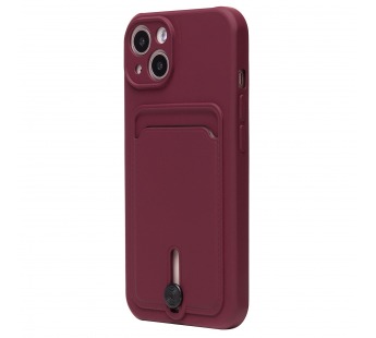 Чехол-накладка - SC304 с картхолдером для "Apple iPhone 14" (bordo) (214569)#1857436