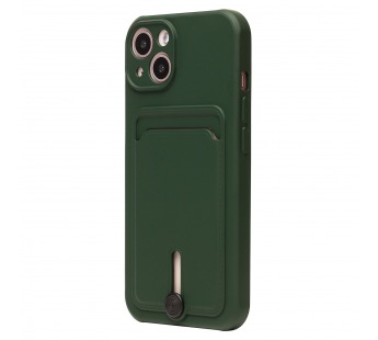 Чехол-накладка - SC304 с картхолдером для "Apple iPhone 14" (dark green) (214570)#1857441