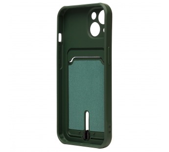 Чехол-накладка - SC304 с картхолдером для "Apple iPhone 14" (dark green) (214570)#1857440