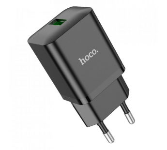 Адаптер Сетевой Hoco N26 Maxim + кабель USB - Type-C (black)#1842214