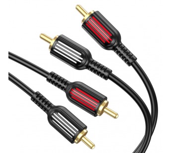 Кабель 2RCA на 2RCA BOROFONE BL13  (черный) 1.5м#1842291