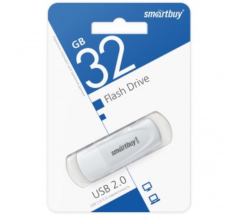 Флеш-накопитель USB 32GB Smart Buy Scout белый#1846038