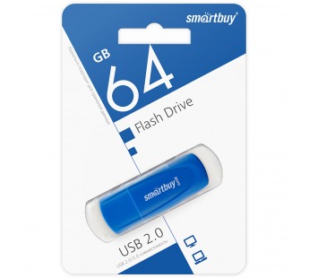 Флеш-накопитель USB 64GB Smart Buy Scout синий#1846035