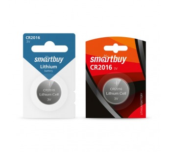 Батарейка Smartbuy CR2016/1B литиевый (блистер 1шт)#1845275