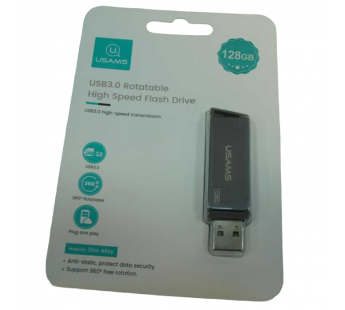 128GB накопитель  USB3.0 USAMS ZB197 темно-серый#1936615