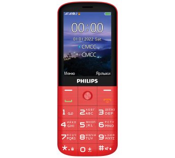 Мобильный телефон Philips E227 Red (2,8"/0,3МП/1700mAh)#1846162