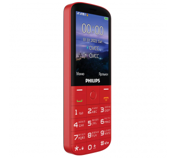 Мобильный телефон Philips E227 Red (2,8"/0,3МП/1700mAh)#2046062