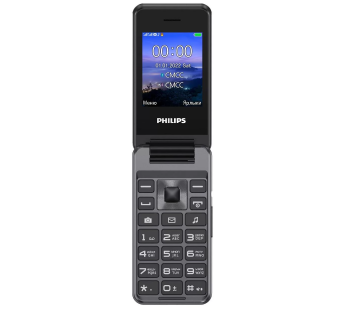 Мобильный телефон Philips E2601 Grey раскладушка (2,4"/0,3МП/1000mAh)#1845308