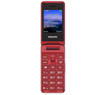 Мобильный телефон Philips E2601 Red раскладушка (2,4"/0,3МП/1000mAh)#1846103