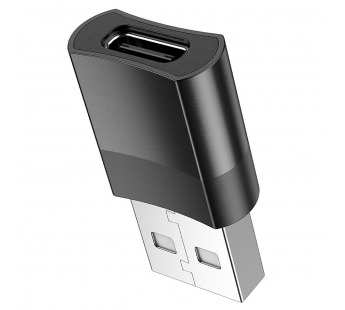 Адаптер Hoco UA17 USB2.0/Type-C (black) (213920)#1877695