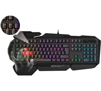 Клавиатура A4Tech Bloody B310N черный USB Multimedia for gamer LED [28.02], шт#1847983