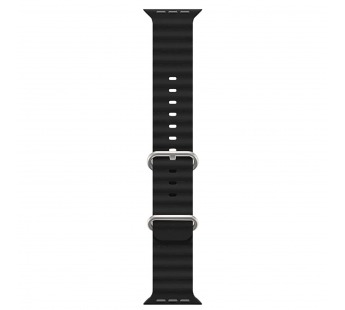 Ремешок - ApW26 Ocean Band для "Apple Watch 38/40/41 mm" силикон (black) (214264)#1849465