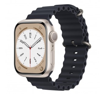 Ремешок - ApW26 Ocean Band для "Apple Watch 38/40/41 mm" силикон (black) (214264)#1849463