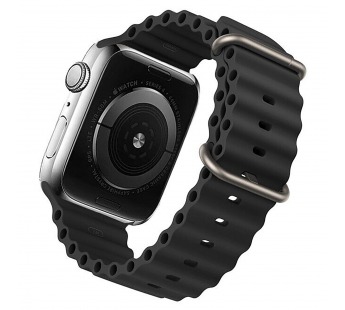 Ремешок - ApW26 Ocean Band для "Apple Watch 38/40/41 mm" силикон (black) (214264)#1849464