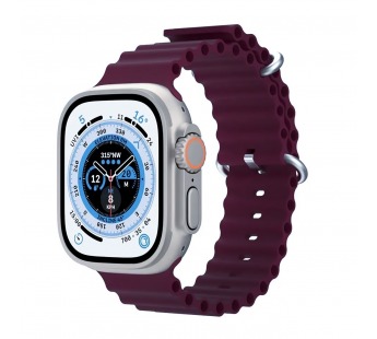 Ремешок - ApW26 Ocean Band для "Apple Watch 38/40/41 mm" силикон (bordo) (214267)#1848835