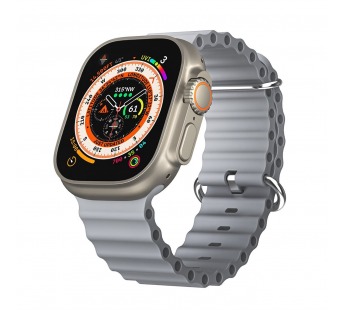 Ремешок - ApW26 Ocean Band для "Apple Watch 38/40/41 mm" силикон (gray) (214270)#1848834