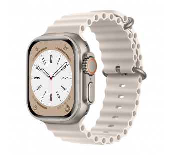 Ремешок - ApW26 Ocean Band для "Apple Watch 38/40/41 mm" силикон (ivory white) (214265)#1848838