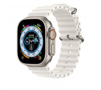 Ремешок - ApW26 Ocean Band для "Apple Watch 38/40/41 mm" силикон (white) (214263)#1848836