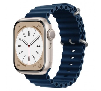 Ремешок - ApW26 Ocean Band для "Apple Watch 42/44/45/49 mm" силикон (dark blue) (214252)#1849456