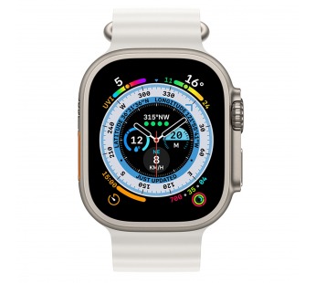 Ремешок - ApW26 Ocean Band для "Apple Watch 42/44/45/49 mm" силикон (white) (214246)#1848258